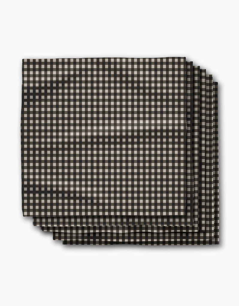 Charcoal Gingham Dinner Napkins