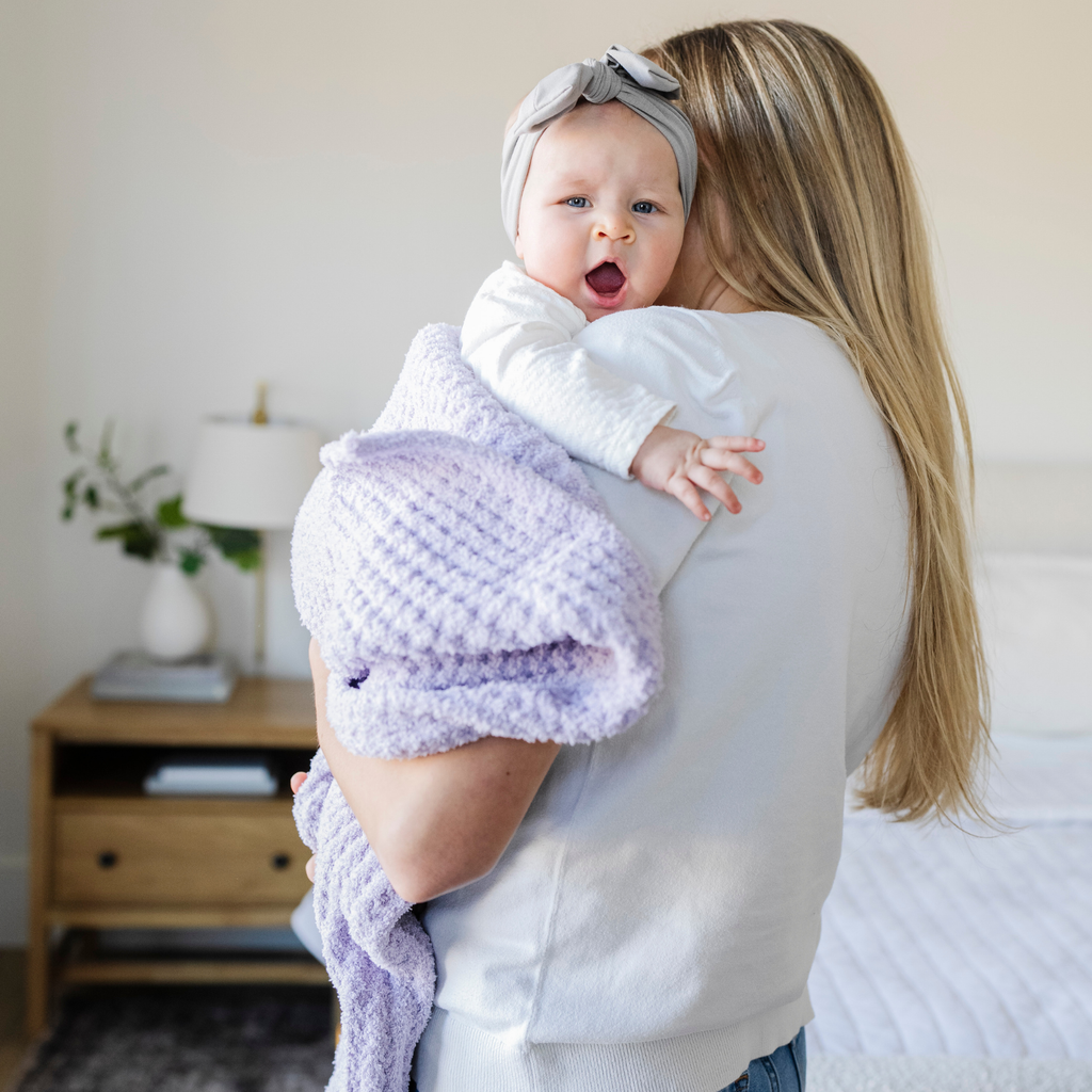 WAFFLE KNIT RECEIVING BLANKETS