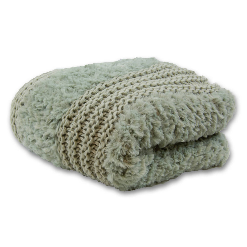 Throw/Blanket - Plush Knit 50x60": Taupe