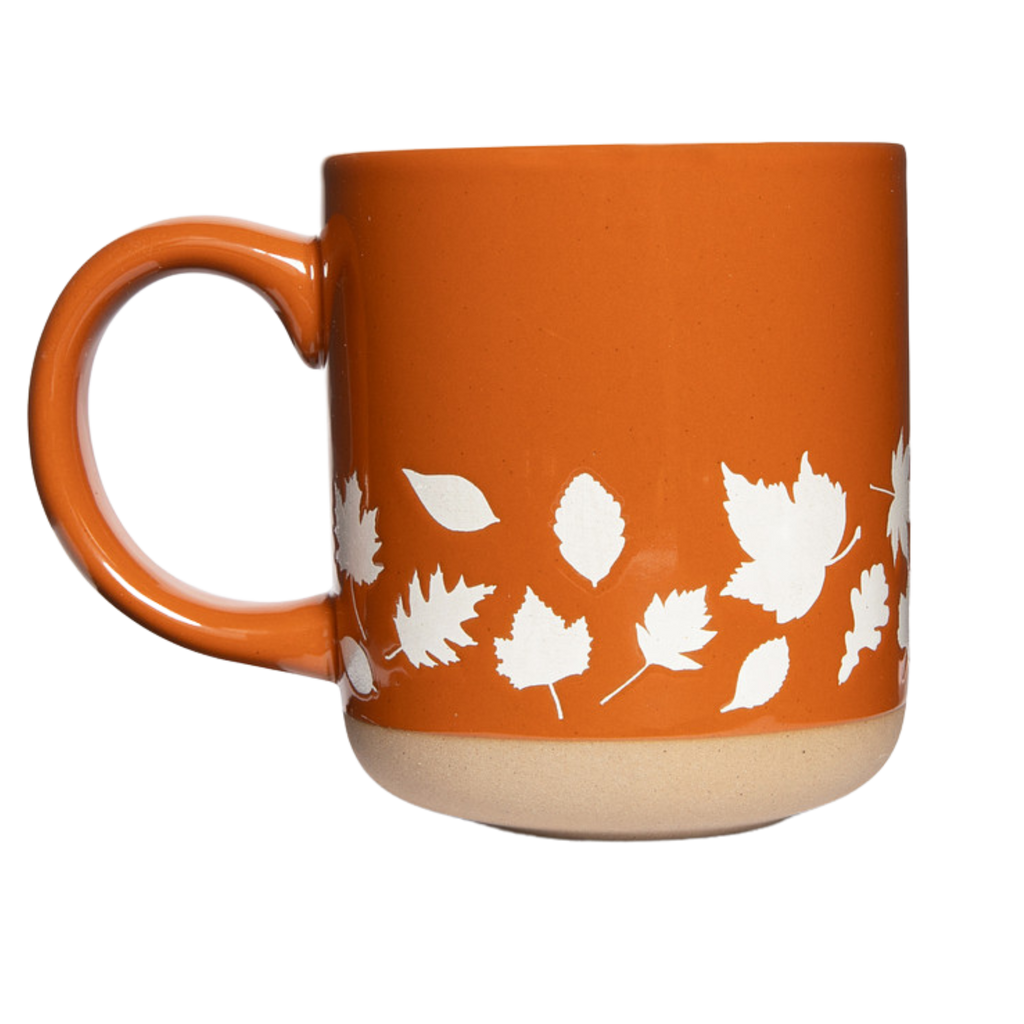 Fall Leaves Stoneware Coffee Mug - Fall Decor & Gifts