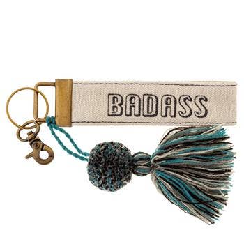 Canvas Tassel Key Chain