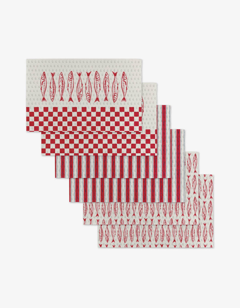 Sardine Check Red Not Paper Towel