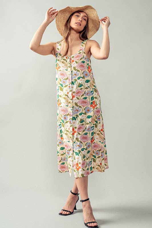 NATURE'S CHARM MIDI DRESS