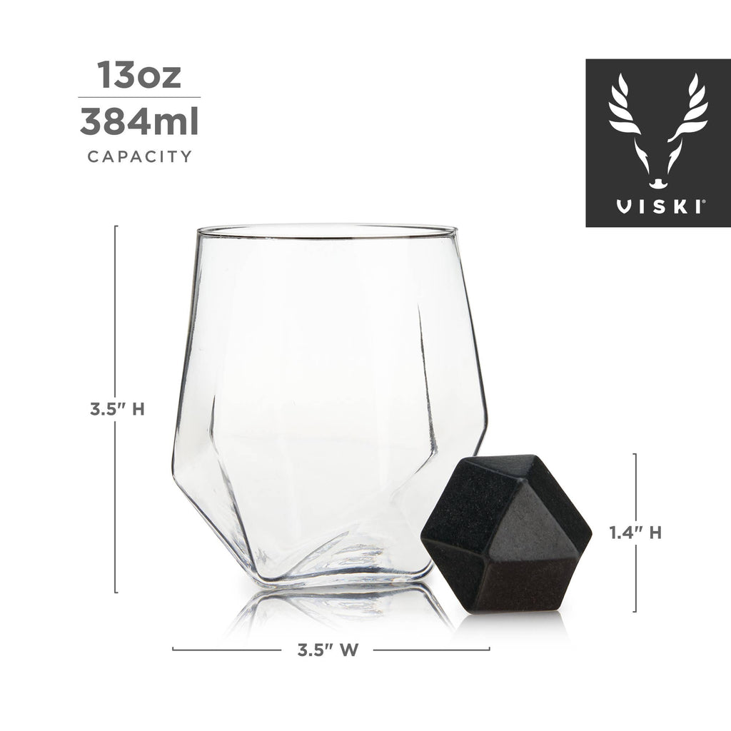 Faceted Tumblers & Hexagonal Basalt Stones individually