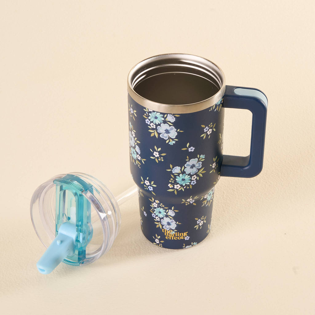 20 oz Lifestyle Flip Straw Tumbler-Endless Daydream Navy