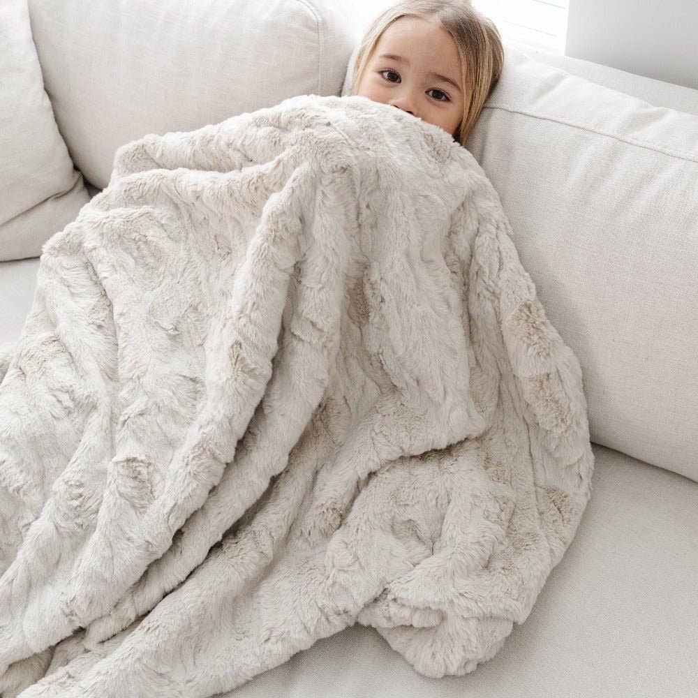 PATTERNED FAUX FUR XL THROW BLANKETS