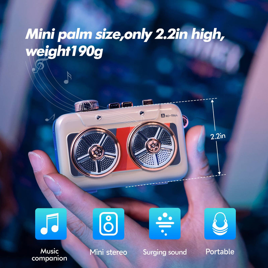 MUZEN Mini Portable PiLi Disco Dual-Speaker Stereo Bluetooth Speaker