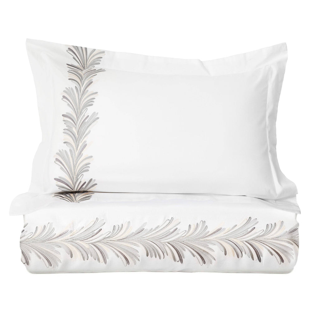 Ava Embroidered Cotton Duvet Cover Set