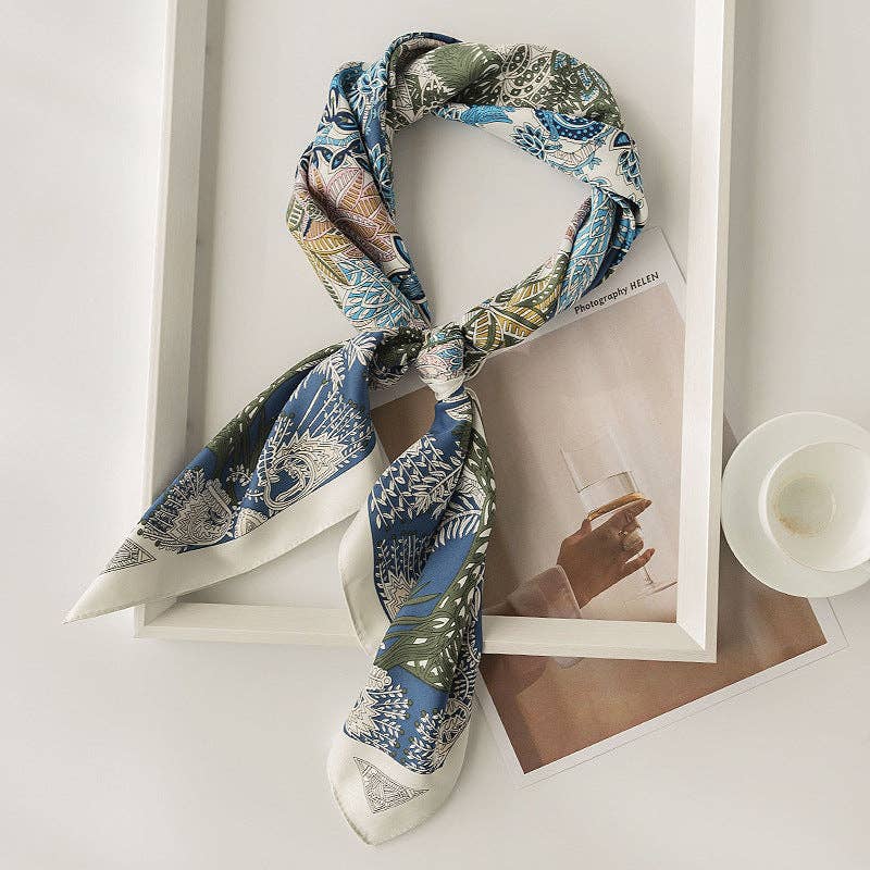 Scarvii -  Botanical Floral Square Scarf