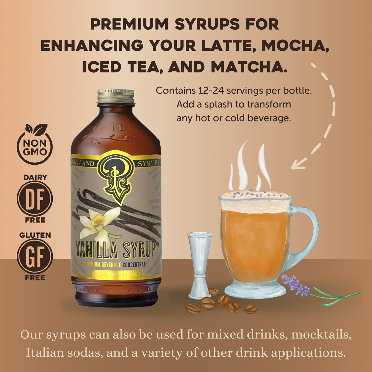 Vanilla Syrup 12 oz - Coffee Syrup – Hallstrom Home