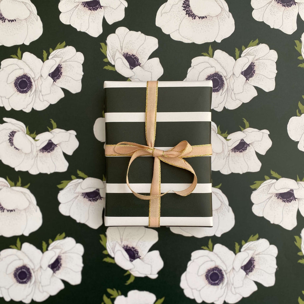 White Anemone Wrapping Paper