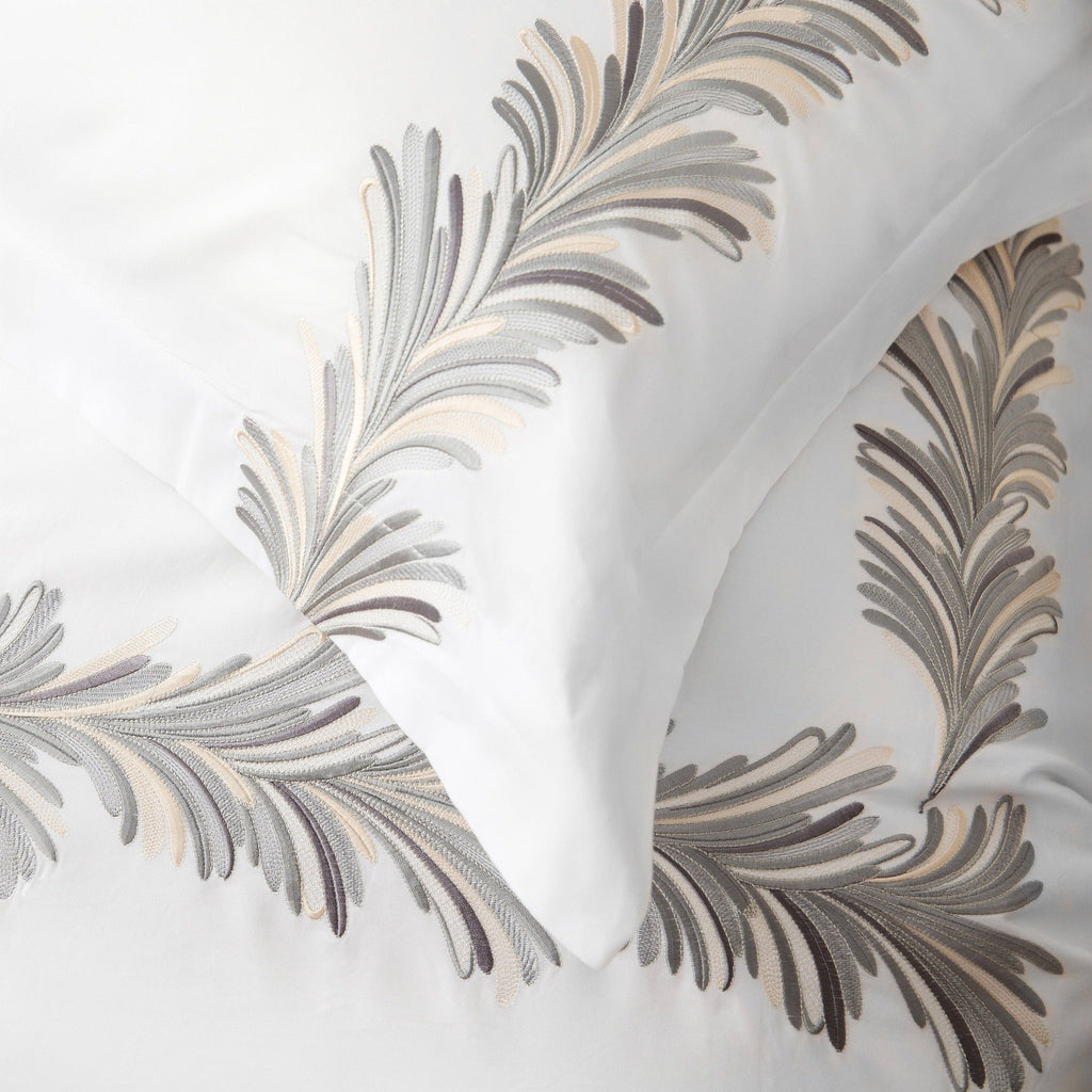 Ava Embroidered Cotton Duvet Cover Set