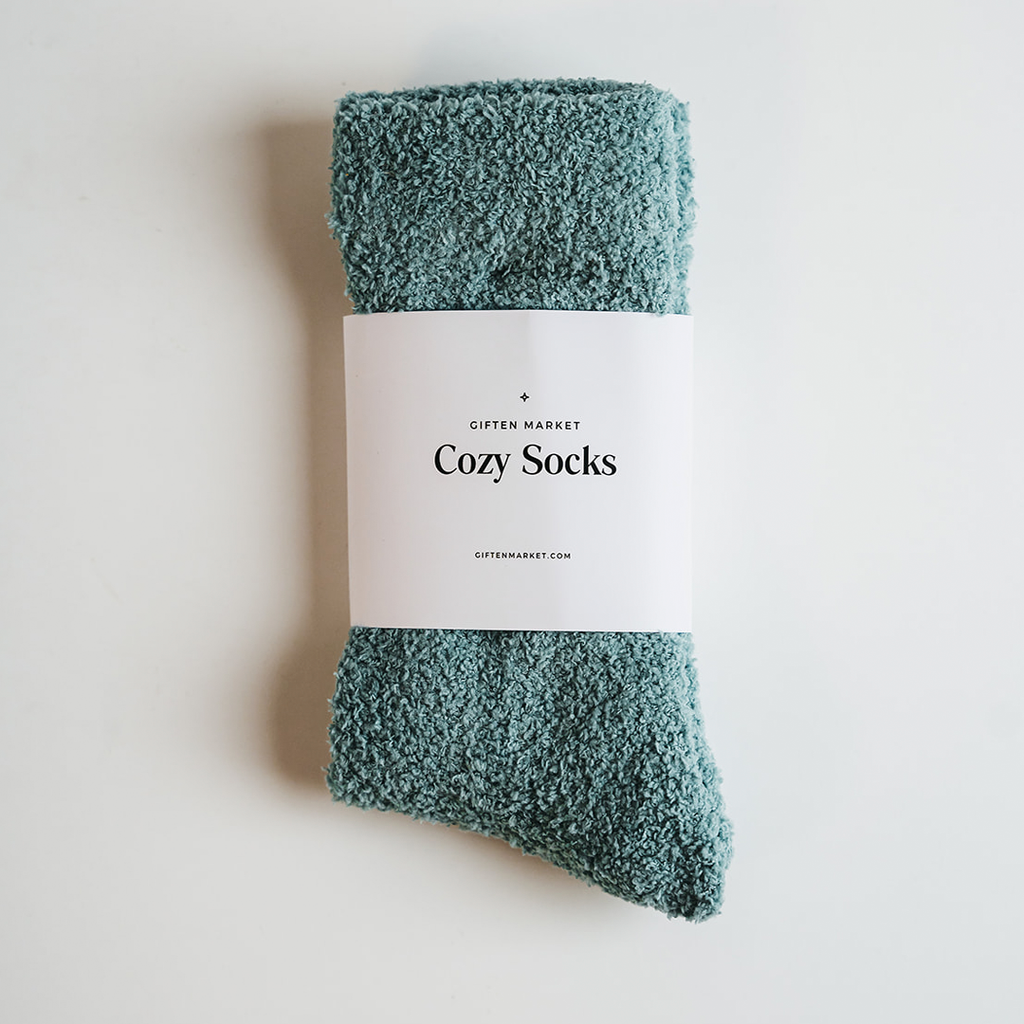 Cozy Cloud Socks - Stone Blue - Warm & Soft - Winter Gift