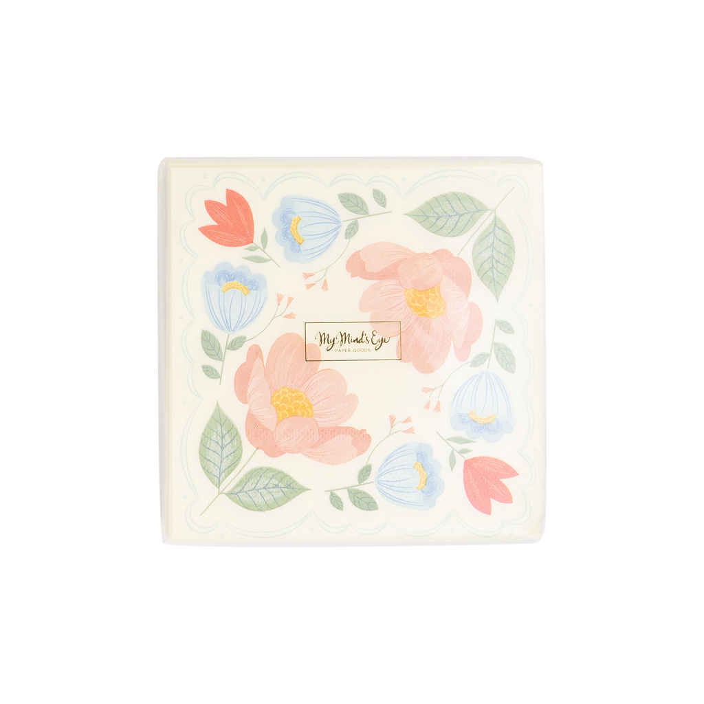 SPR1039 - Floral Corner Napkins