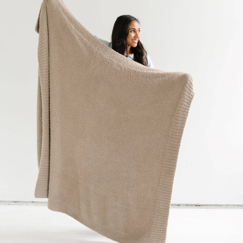 BAMBONI® THROW BLANKETS: Ivory