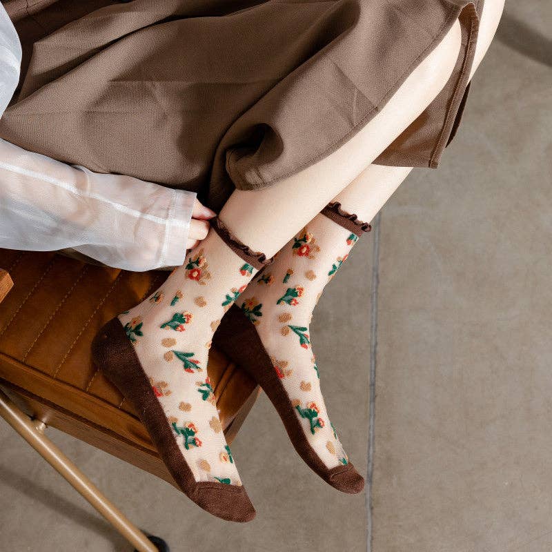 Rufia - Floral Pattern Summer Socks