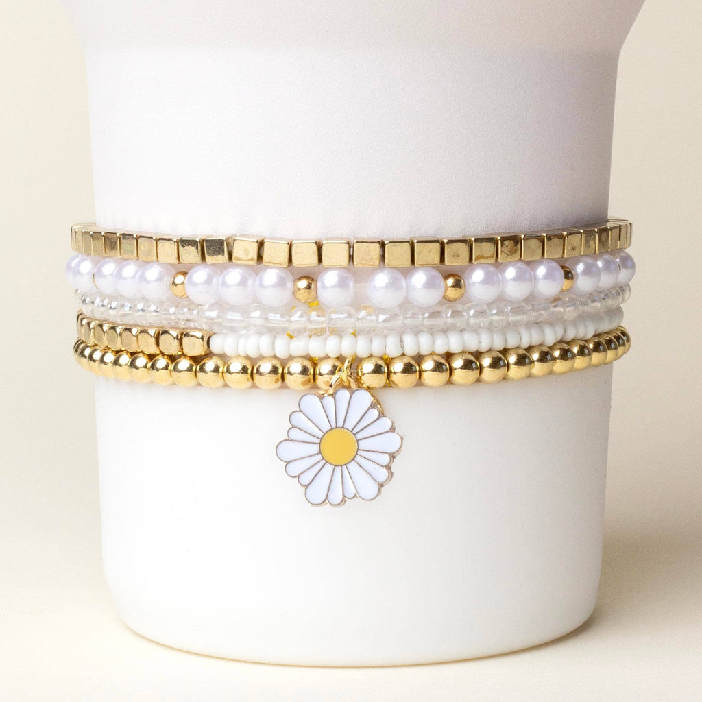 Tumbler Bracelet Stack-Daisy Dream