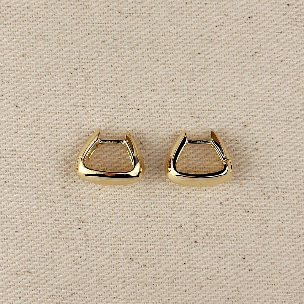 18k Gold Filled Shaped Hoop Earrings