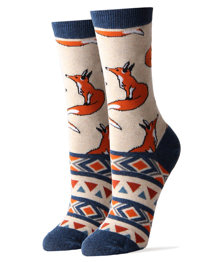 Like a Fox | Women's Premium Cotton Crew Dress Socks