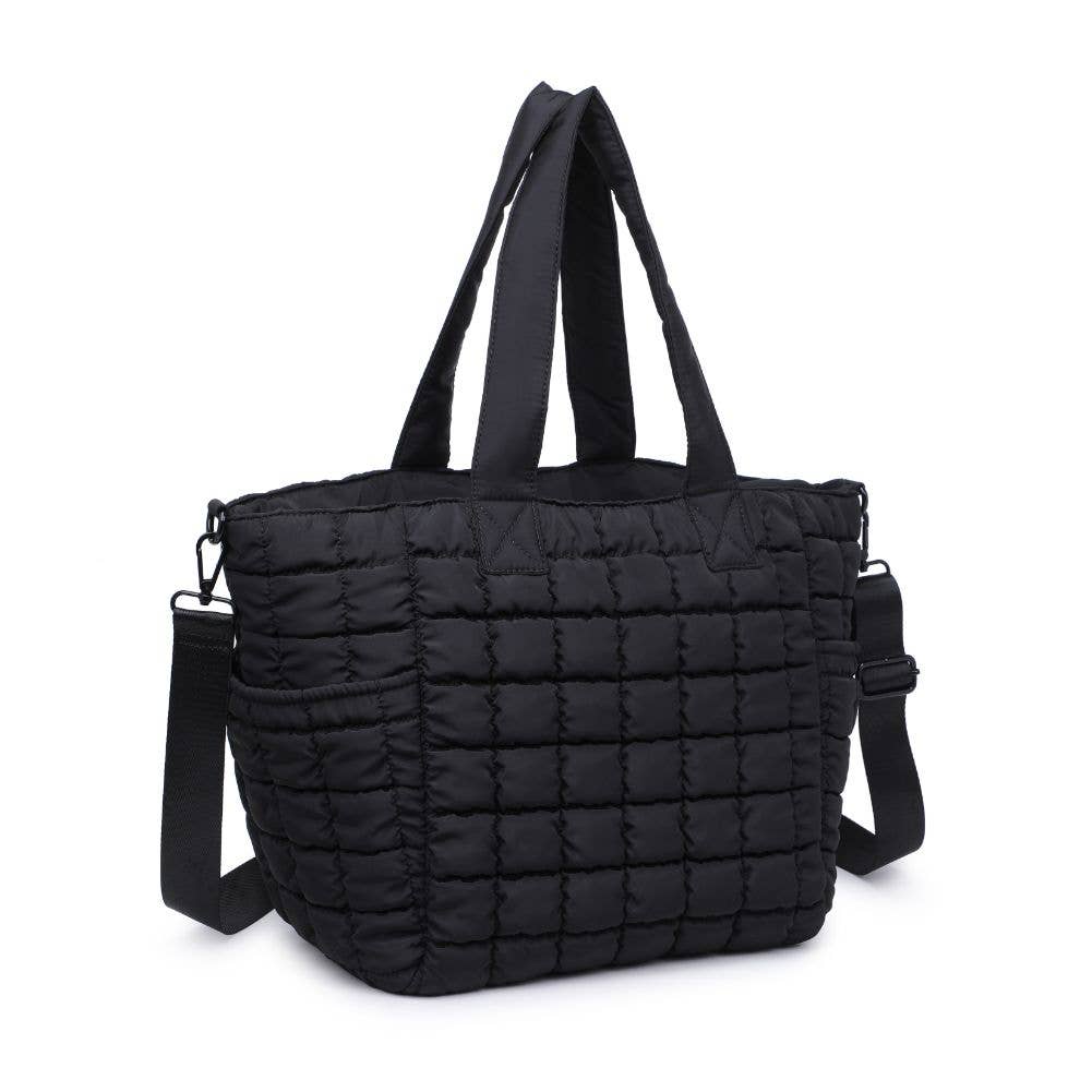 Dreamer - Quilted Nylon Tote: Carbon