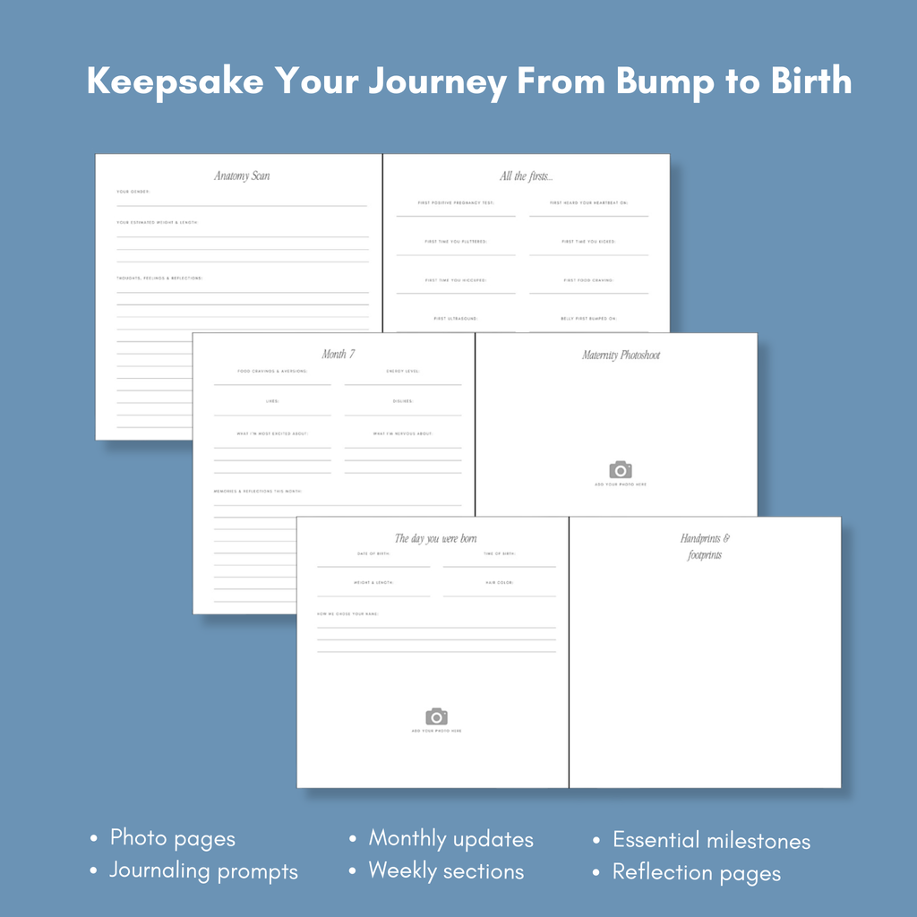 Premium Linen Pregnancy Journal