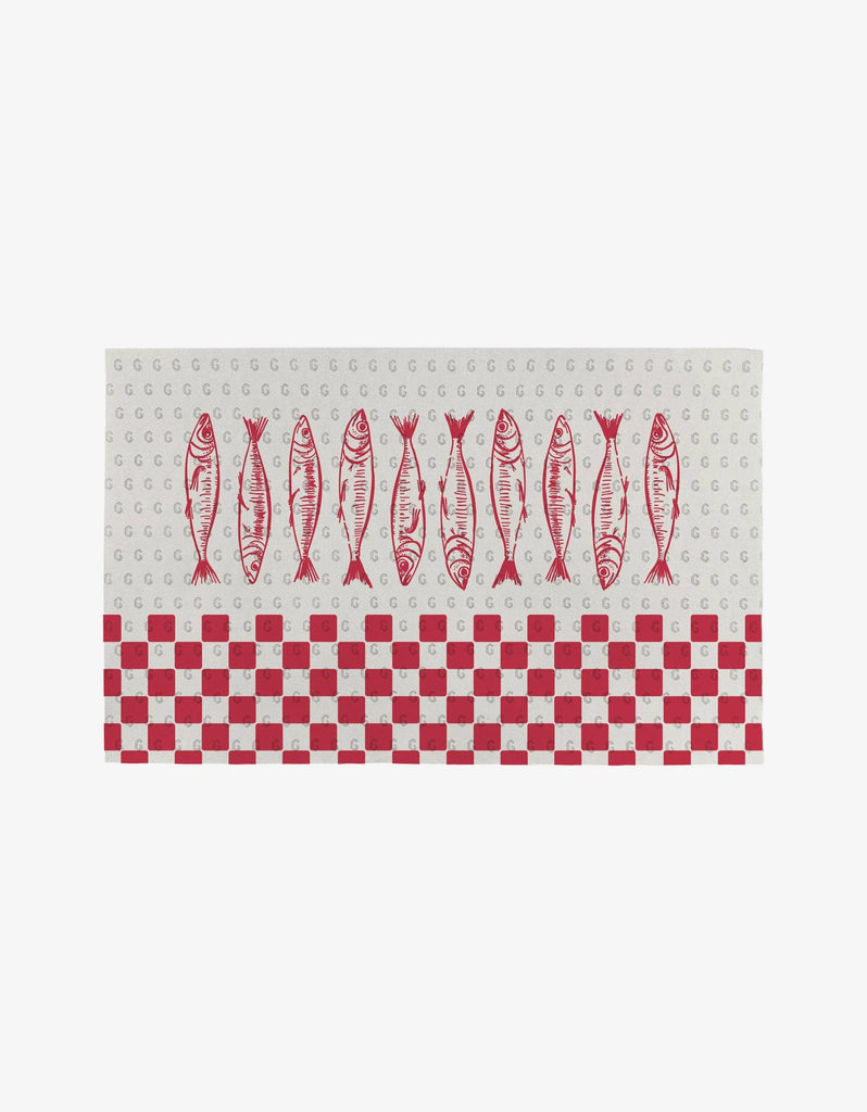 Sardine Check Red Not Paper Towel