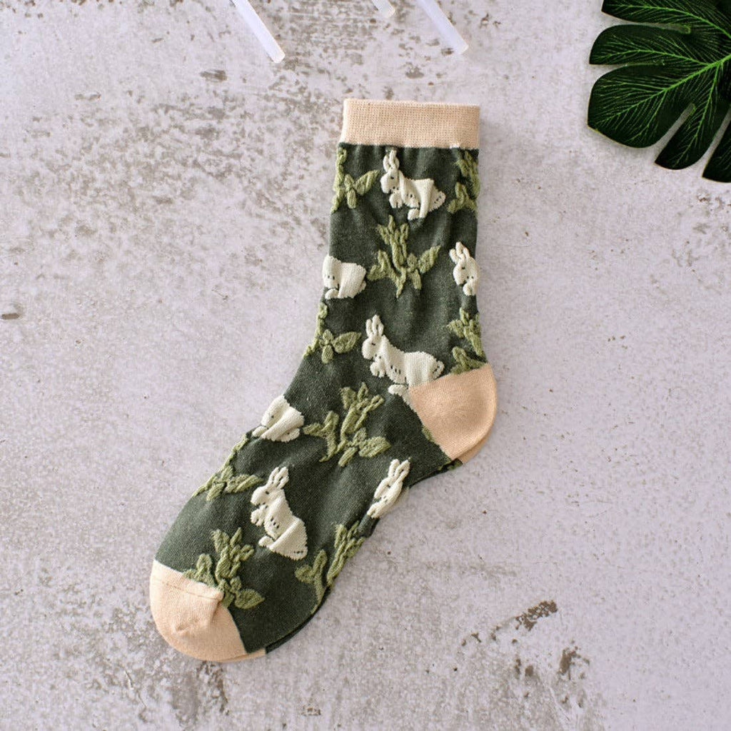 Rufia - Retro Embossed Women's Socks