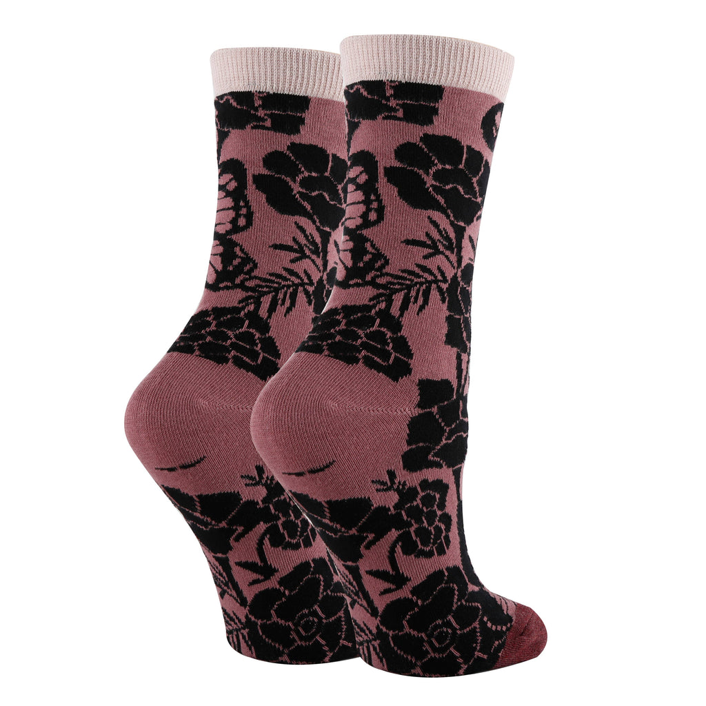 Blossom Print | Women's Premium Cotton Crew Dress Socks