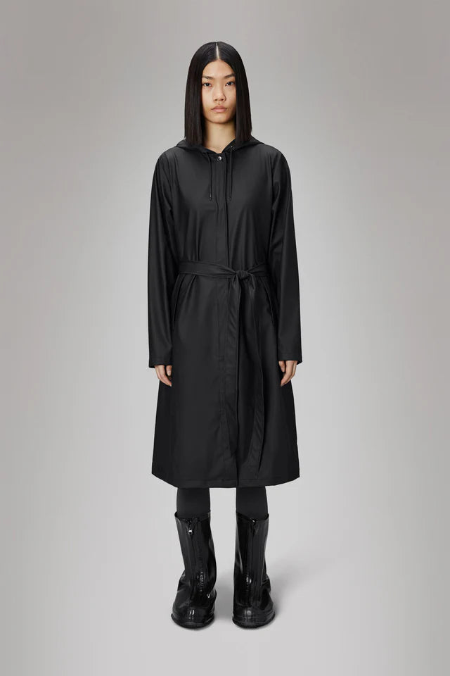 A-Line Longer W Jacket Black Rains