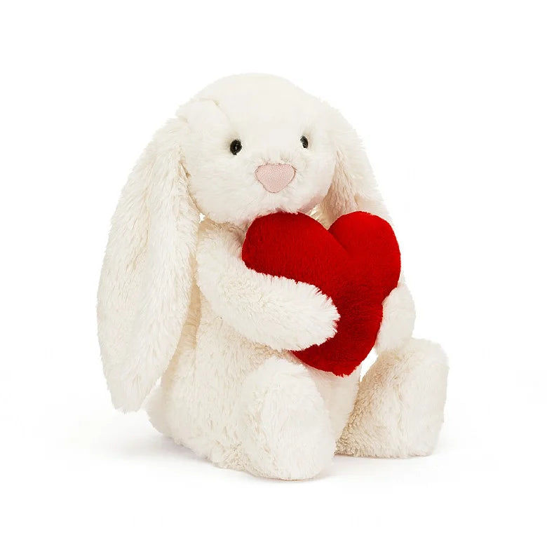 Bashful Red Love Heart Bunny Jellycat
