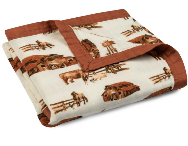 Homestead Big Lovey Three-Layer Muslin Blanket