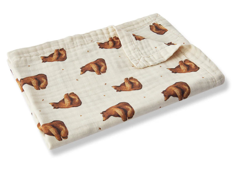 Honey Bear Double Sided Bamboo Big Lovey