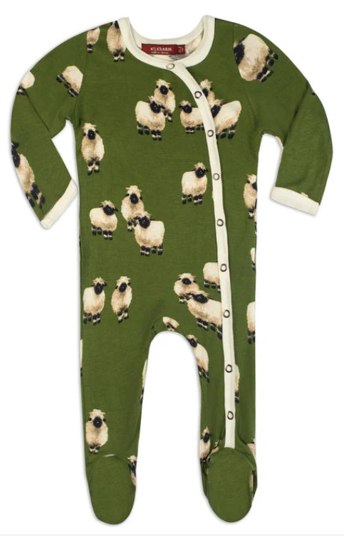 Valais Sheep Bamboo Snap Footed Romper
