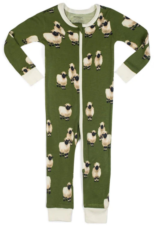 Valais Sheep Bamboo Zipper Pajama