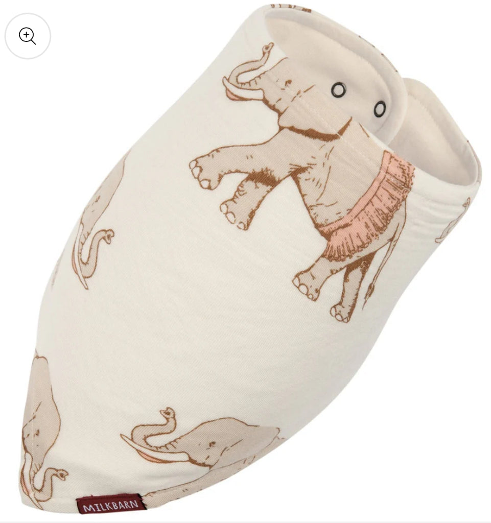 Tutu Elephant Bamboo Three-Layer Kerchief Bib