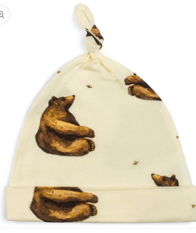 Honey Bear Bamboo Knotted Beanie Hat