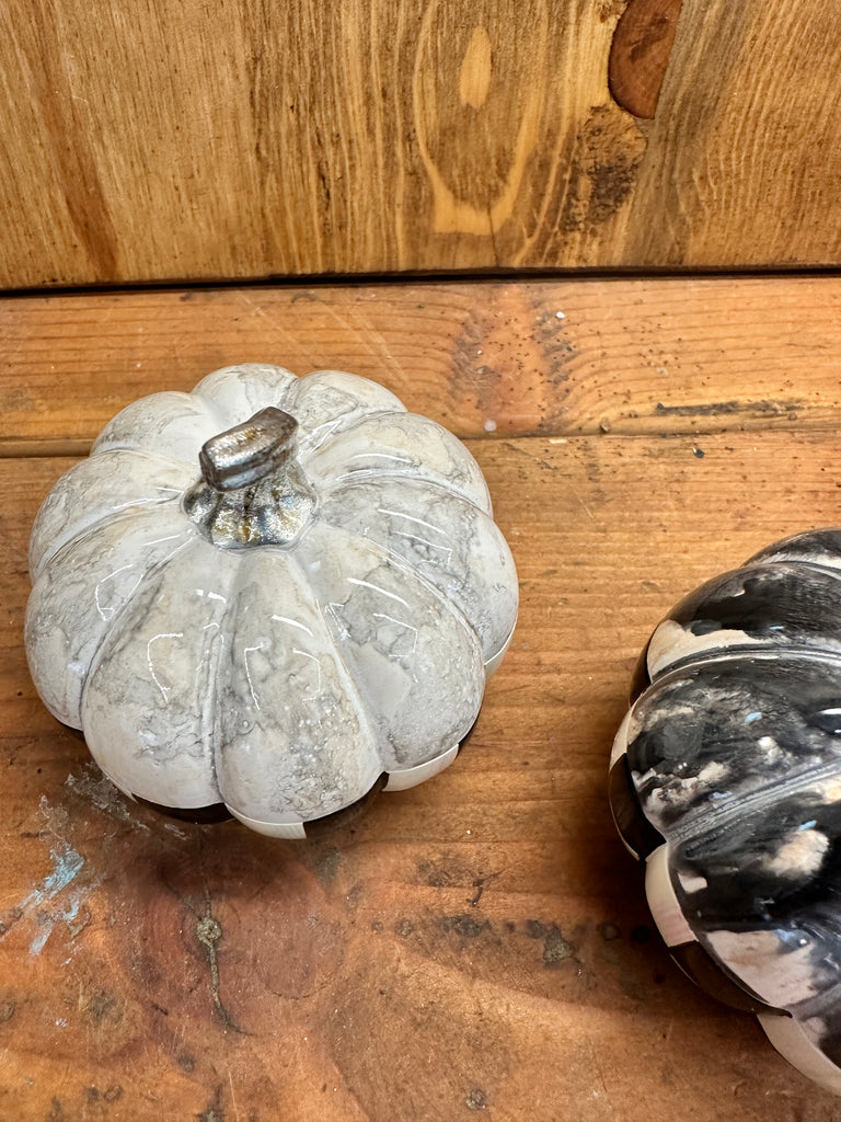 Courtly Check Marbled Mini Pumpkins, sold individaully