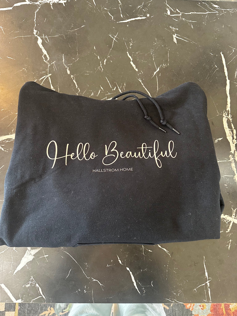 Hello Beautiful Black Hoodie