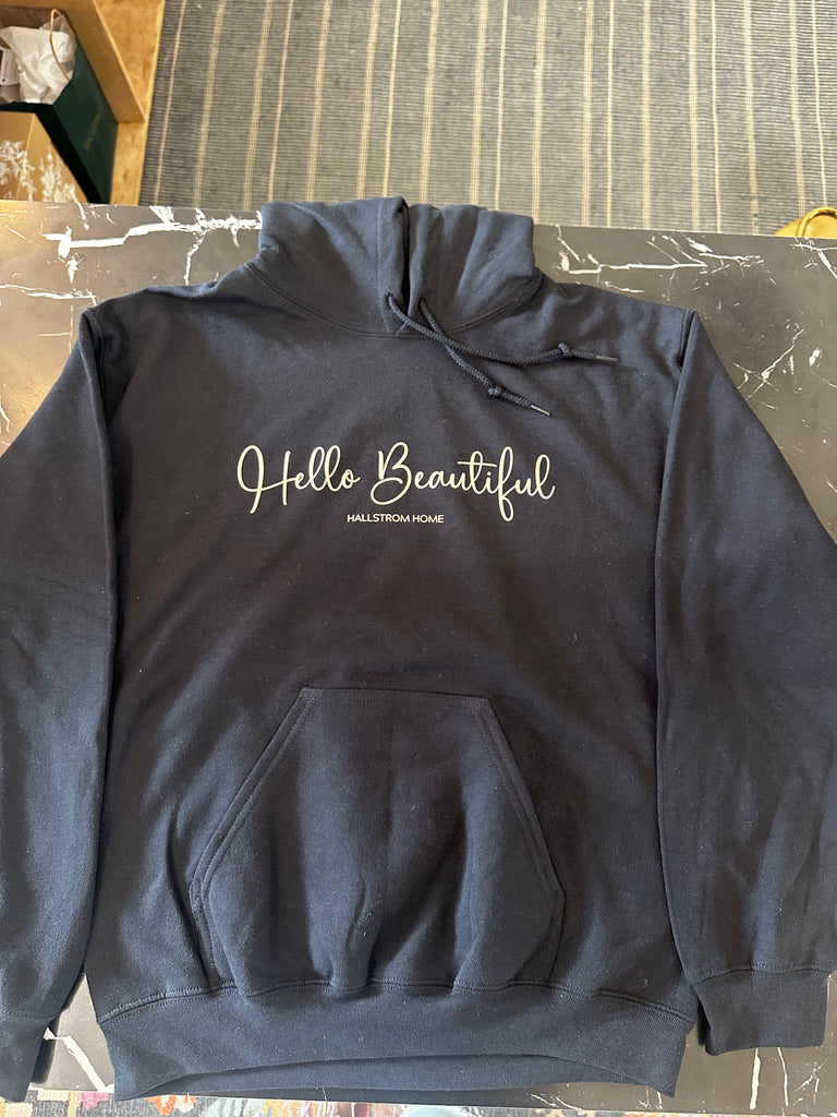 Hello Beautiful Black Hoodie