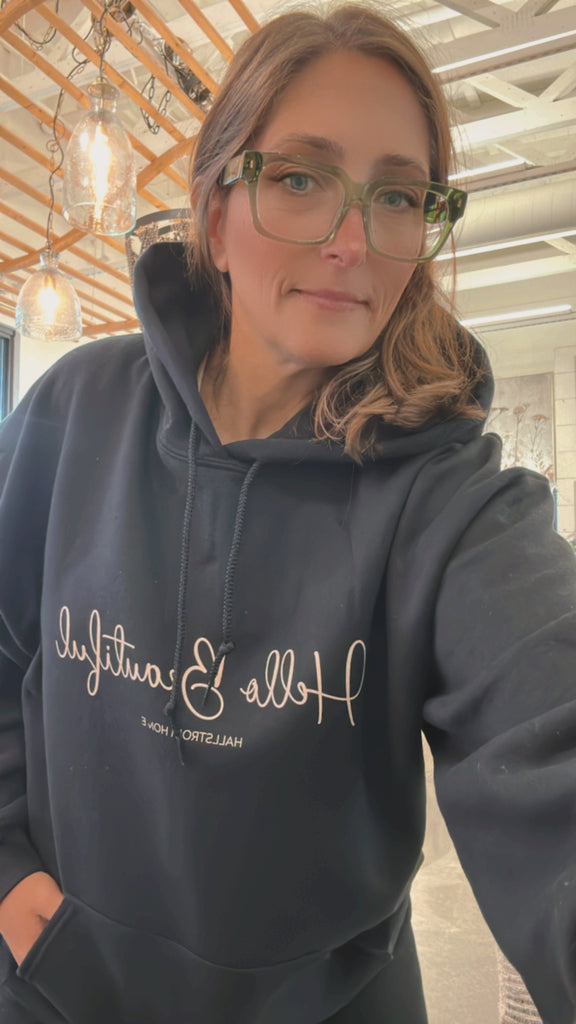 Hello Beautiful Black Hoodie