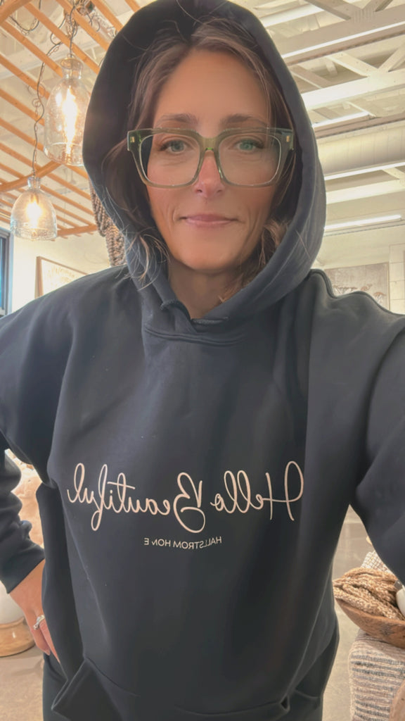 Hello Beautiful Black Hoodie