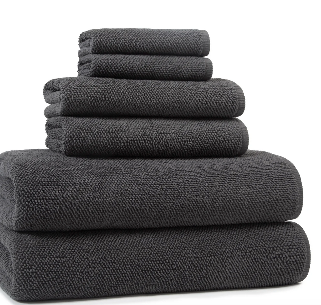 Charcoal kassatex Veneto Textured Towels
