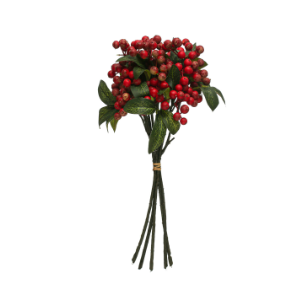 14"H Faux Berry Bunch, Red (Contains 5 Pieces)