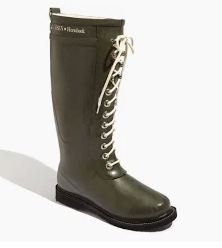 Ilse Jacobsen Knee High Rubber Boot, Army