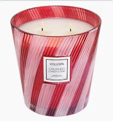 Crushed Candy Cane 3 Wick Hearth Candle