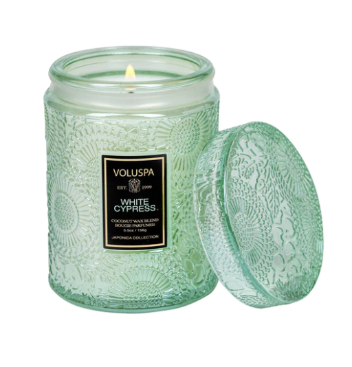 White Cypress Voluspa Candle Collection