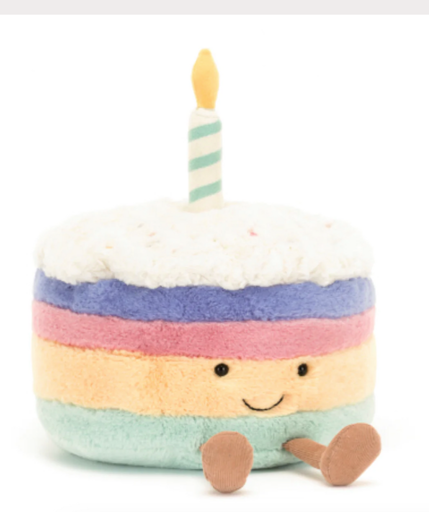 Amuseable Rainbow Birthday Cake jellycat