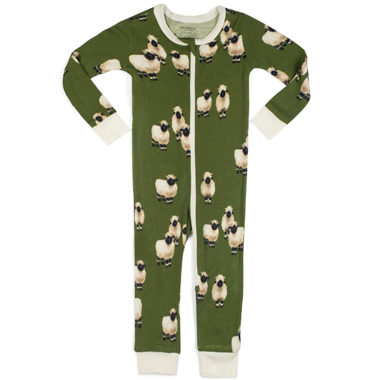 Valais Sheep Bamboo Zipper Pajama