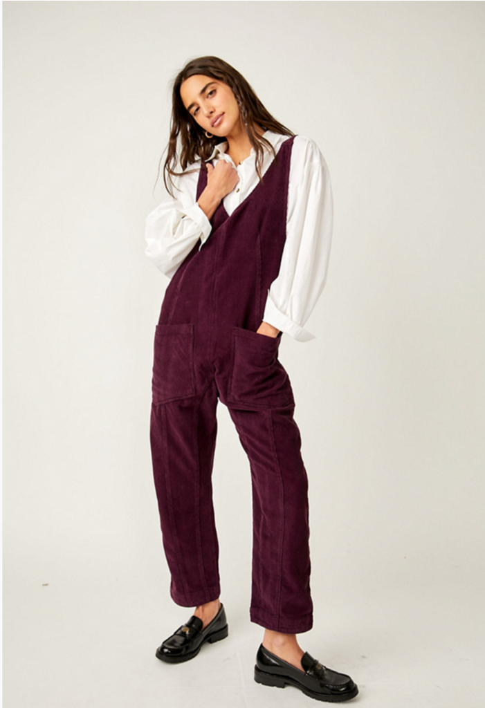 HIGH ROLLER CORD JUMPSUIT / ITALIAN PLUM