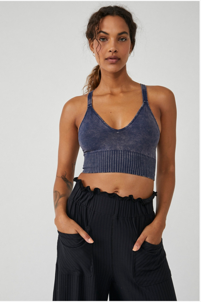 GOOD KARMA CROP TOP/DEEPEST NAVY